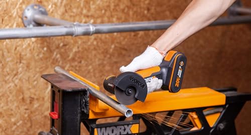 Worx 20V Mini Cutter WX801.9 (Bare Tool) Cordless Angle Grinder, Tool-Less Adjustment, 76mm Disc Size, 3 Cutting Disks, 1 Grinding Disc, PowerShare 7 Worx 20V Mini Cutter WX801.9 (Bare Tool) Cordless Angle Grinder, Tool-Less Adjustment, 76mm Disc Size, 3 Cutting Disks, 1 Grinding Disc, PowerShare - Image 7