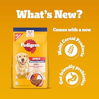 Pedigree Adult Dry Dog Food, Chicken & Vegetables, 1.2 kg, Contains 37 Essential Nutrients, 100% Complete & Balanced Food for Adult Dogs