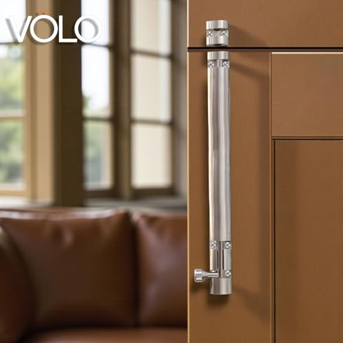 Image of VOLO Aluminium Tower Bolt with Stainless Steel Rod - Heavy Duty Door & Window Latch for Home and Office | Main Door Tower Bolt | Kundi /Chitakini | Pack of 2 Pieces (Silver, 12 Inch)