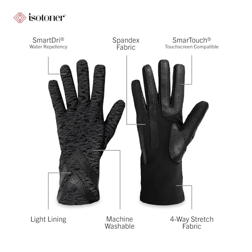 Guantes mujer táctiles Isotoner de elastano para frío invierno 2