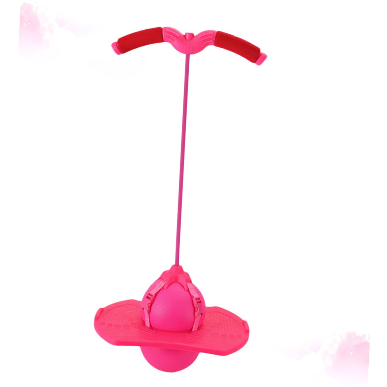 Balle Rebondissante avec Poignée en Silicone pour Garçons et Filles Rose | Jouet d'Extérieur pour Filles et Garçons en Silicone Bords Lisses pour Saut et Sport Activité Amusante Rose Extérieur