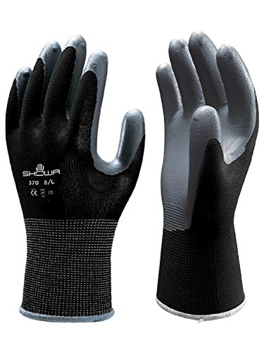 24 Pair - Showa Atlas 370 Black Work Gloves Size Xl 370Bxl-09 (2 Dozen) #TOP3