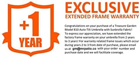 Miniatura 7 de Treasure Garden Sombrilla octágono de lujo con inclinación automática, 9 pies, para patio al aire libre, terraza, piscina, patio trasero, sombrilla
