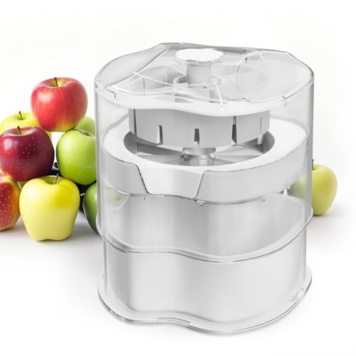 NEW Professional Apple Slicer and Corer - Stainless Steel Apple Cutter with 12 Slices, Heavy Duty Design for Large Apples, Thin Slices, Compatible with Pears and Other Fruits?White?