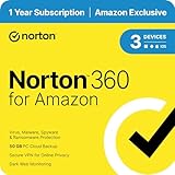 Norton 360 for Amazon, 2024 Ready, Antivirus software for up to 3 Devices with Auto Renewal