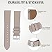 Italy Genuine Leather Watch Bands Men Women Compatible with Samsung Galaxy 7 6 4 5 40mm 44mm/5 Pro 45mm/4 6 Classic/Active 2 Band, 20mm Quick Release Wear-resistant Leather Watch Replacement Straps