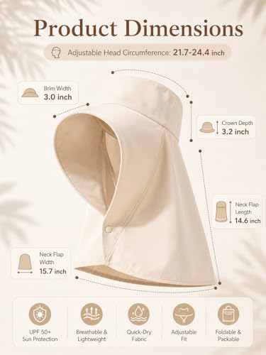 Sombrero para mujer con ala ancha y protección UV miniatura 7