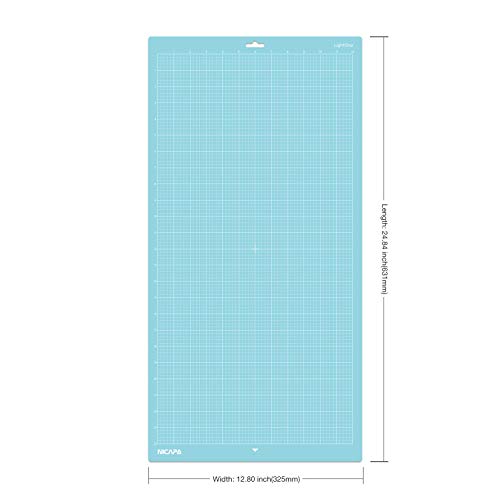 Nicapa LightGrip Cutting Mat for Silhouette Cameo 3/2/1(12x24 inch,3 Mats) Light Adhesive Sticky Quilting Cut Mats Replacement Accessories for Silhouette Cameo