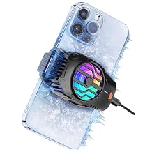 Cell Phone Cooler for Gaming, Mobile Phone Cooling Fan Radiator for iPhone Android Smartphone Live Streaming