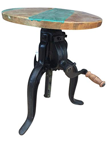 Möbel Peters Beistelltisch Tisch Riverboat, runder Couchtisch mit bunter Tischplatte Cover