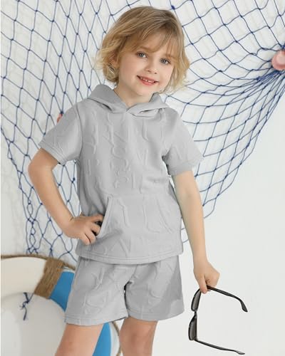 Toddler Baby Boy Clothes Summer Outfits Short Sleeve Hooded T Shirt Tops Casual Shorts Set 2Pcs Little Boy Clothes2