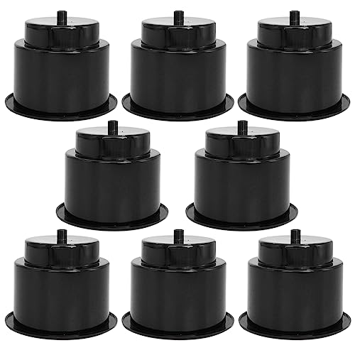 Porte-gobelets encastrables noirs lot de 8 avec système de drainage pour bateau et camping-car