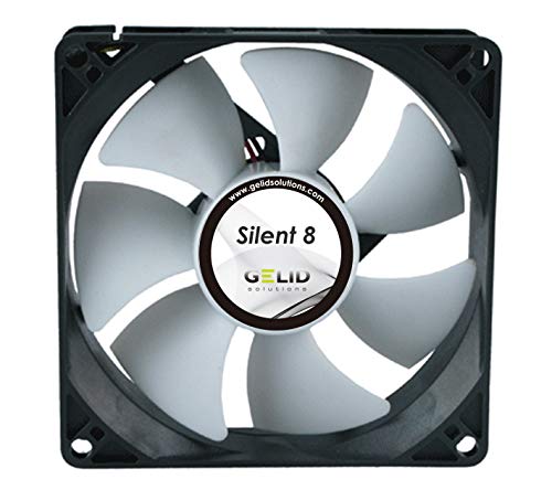 GELID Solutions Silent 8-3-pins ventilator van 80mm voor standaard case. Geluidsarme werking. Geoptimaliseerde ventilatorbladen. Hoge luchtstroom. Hoge statische druk