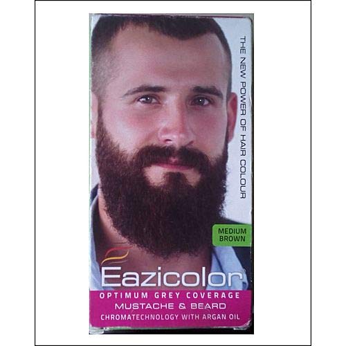 EAZICOLOR BEARD AND MUSTACHE DYE FOR MEN MEDIUM BROWN