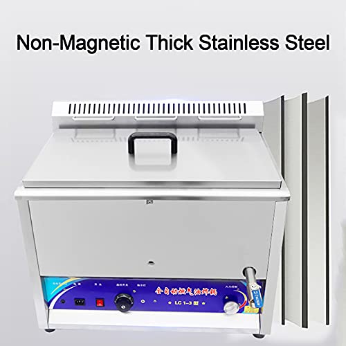 Kommerzielle Edelstahl-Arbeitsplatten-LPG-Gas-Fritteuse mit Korb und Deckel, 20-l-Edelstahl-Fritteuse für die gewerbliche Hausmannskost – Bild 5