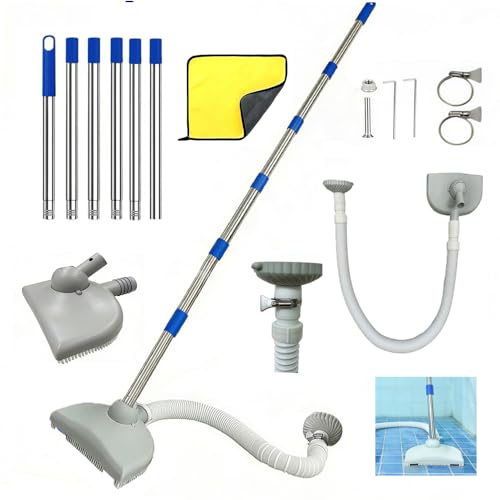Pool Sauger Boden Pool Staubsauger mit 3.5m Schlauch Poolsauger mit Teleskopstange Umlaufwasserauslass Nutzender Pool Bodensauger Pool Sauger Bürste Starker Saugleistung Pool Bodenreiniger