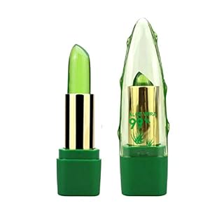 3 stks Aloë Vera Lipstick-99 Aloë Vera Natuurlijke Kleur Veranderende Jelly Lipstick, langdurige Hydraterende…
