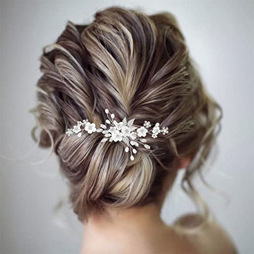 Gorais FZ057S Flower Wedding Hair Pins Crystal Bridal Hair Pieces Pearl Bride Hair Clips Hair Accessories thumb #3