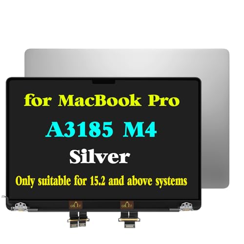 Image of Replacement for MacBook Pro A3185 M4 2024 EMC 8623 Full LED LCD Screen Display Assembly Silver