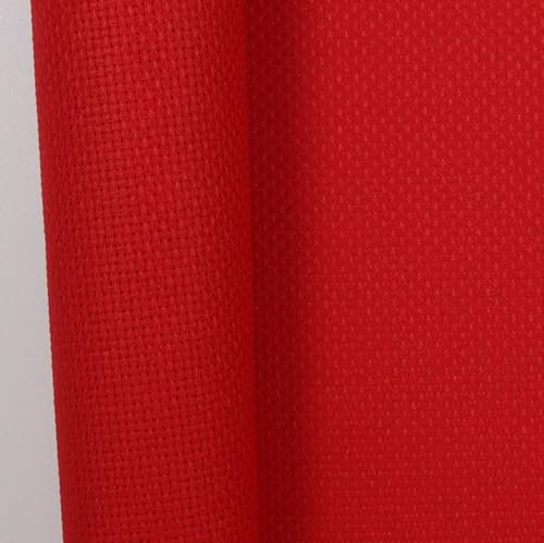 Image of KCS 16CT Counted Cotton Cross Stitch Aida Cloth Fabric (59 inch x 1 Yard,Red)