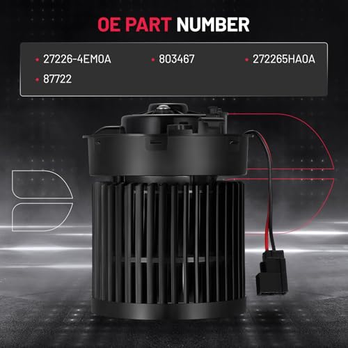Image of BDFHYK AC Heater Blower Motor Fan 87722 Compatible with Nissan 2014-2020 Qashqai,HVAC Blower Motor Assembly Replacement for 27226-4EM0A 803467 272265HA0A