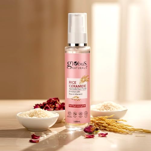 Image of Globus Naturals Rice Ceramide Ayurvedic Face Toner, Enriched with Green Tea and Vitamin E, For Glass Skin,100 ml