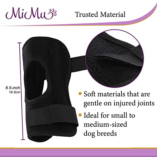 Image of MiMu Rear Dog Leg Brace - 2pk Canine Hock Brace for Small to Medium Sized Dogs - Recovery Dog Hind Leg Support Brace