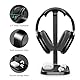 Kopfhörer Ständer, Gebogener Headset Halterung mit Ablagefach, Schwere Basis Gaming Kopfhörer Halter für AirPods Max, Beats, Bose, Sennheiser, Sony, und mehr (Schwarz)