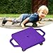 kowaku Floor Scooter Board with Handles for Kids Play Equipment Sensory Training Portable with Rollers Sit Down Scooter for Backyard, Violet