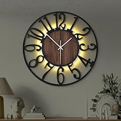 20 '' Ultra Silent Wall Clock with Night Light, Glow in The Dark Decorative Wall Clock Battery item