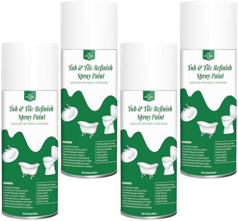 Rust-Oleum Tub & Tile Refinishing Kit – 2-Part Epoxy Acrylic White Paint, Covers 110 Sq Ft, Renews Bathtubs, Sinks & Ceramic Tile Without Replacement