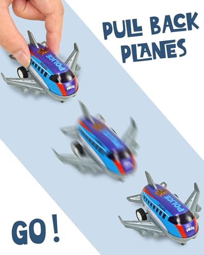 Vileafy 18 Toy Airplanes, Mini Pull Back Toys for Kids 3-5 Years Old Plane Party Favors, Treasure Box Prizes, Goodie Bag Stuffers, Small Toddler Airplane Toys for Classroom or Birthday