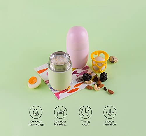 Gestoofd Beker Ontbijtfles Smart Thermos Koude Isolatie Cup Gestoofd Ei Zelfgemaakte Voedende Pap Thermoses Roze - Afbeelding 4