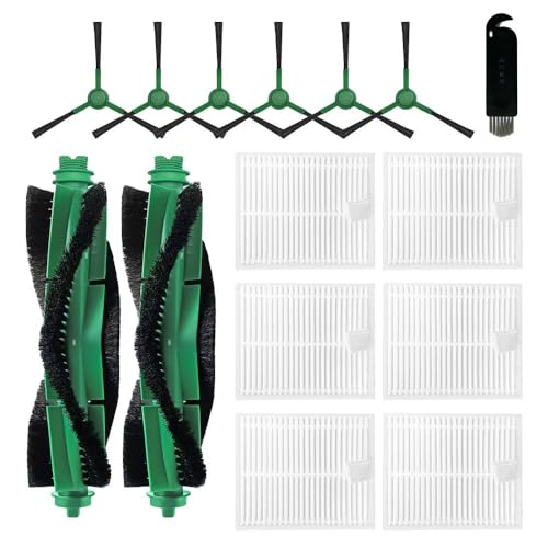 Image of 15 Pcs Replacement Parts Accessories Compatible with iRobot Roomba 104, 105 Vac /Combo, 105X Vac & Combo,Y0140, Q0120 Robot Vacuum, 2 Roller Brush, 6 Hepa Filters, 6 Side Brushes, 1 Cleaning Brush
