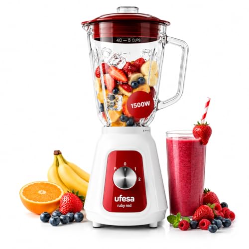 Imagen de Ufesa BS4717 Ruby Red Batidora de Vaso