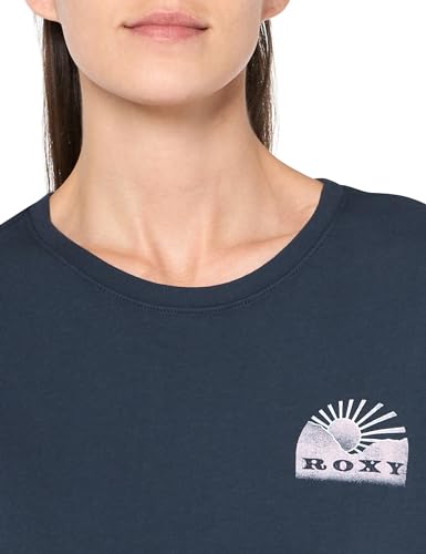 Image of Roxy Womens Boyfriend Crew T-Shirt, Casual Relaxed Fit Crew Neck Tee Short Sleeve Cotton Basic Shirt Everyday Comfort
