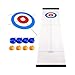 YYL Schnelles Sling Puck Spiel Tabletop Curling Familienspaß Brettspiele Shuffleboard Pucks mit 8 Rolllers Geschenken für Familienheim Oder Reisen Erwachsene und Kinder Team Brettspiel Training