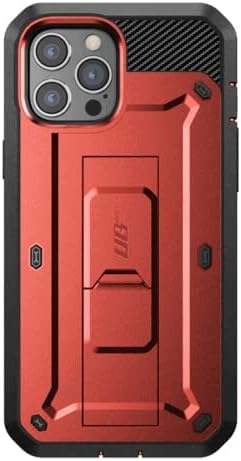 SUPCASE Unicorn Beetle Pro Series Case for iPhone 12 Pro Max (2020 Release) 6.7 Inch, Built-in Screen Protector Full-Body Rugged Holster Case(Ruddy)