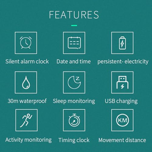 Fitness Tracker Podómetro Reloj Mujer Hombre Digital Reloj Fitness Pulsera Sin App y Teléfono Móvil Monitor de Sueño Digital Reloj de Pulsera LED Rastreador de Actividad Calorías Distancia Reloj de - Imagen 8