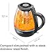 Chefman Electric Kettle with Tea Infuser, Compact 1L (4 Cups), 1500W, Removable Lid for Easy Cleaning, Boil-Dry Protection, Stainless Steel Filter, BPA Free, Auto Shut Off, Small Electric Tea Kettle