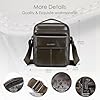 SPAHER Men Leather Handbags Shoulder Bags Messenger Business Bag Crossbody Satchel Sling Bag Waterproof Travel Bag Daily Man Bags for Men with Adjustable Shoulder Strap for Ipad 11 Inch Coffee Brown #4