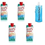 Protein Shake Bundle - Four (4) 11Fl oz Bottles of PremierProtein, Delicious, and Flavorful 30g High Protein, with QuenchCurl Collapsible Bottle (11Fl oz, Cake Batter Delight)