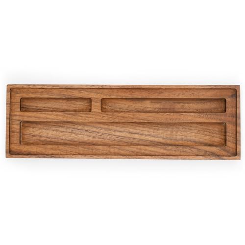 Boîte d'encens en bois de noyer et base de rangement pour rituel de méditation KIN