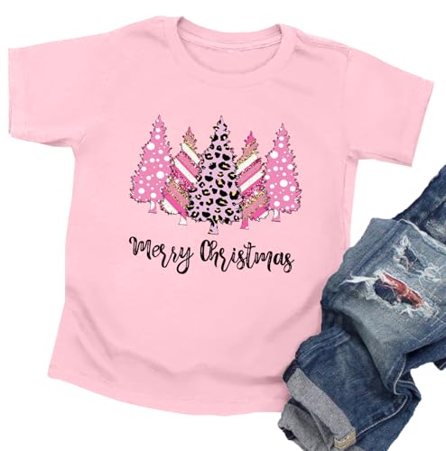 Image of Christmas Tree Shirt for Toddler Boys Girls Merry Christmas T-Shirts Short Sleeve Holiday Tee Xmas Gift Tops