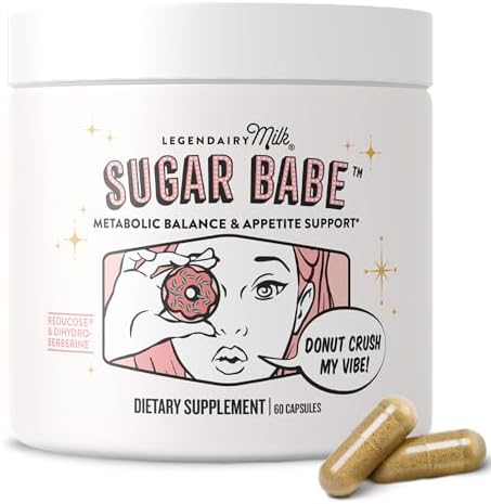 Legendairy Milk Sugar Babe – Combat Cravings & Manage Appetite – Metabolism Support – Carb Management – Dihydroberberine Supplement – 60 Capsules, 1 Month Supply