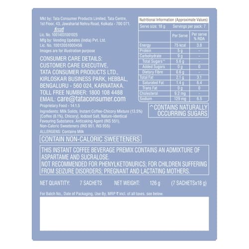 Image of Tata Coffee All-in-1 Protein Coffee Premix, 126g