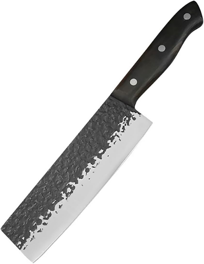 DAXXIN Meat Cleaver,Cleaver Knife, 7 Inch Handmade Kitchen Knives Chopping Vegetable Slicing Fruit Cleaver Meat Wooden Handle Stainless Steel Knife
