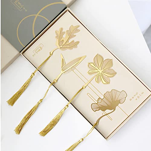 Marque-page en forme de feuille, marque-page créatif en métal avec pompons, emballage cadeau exquis, c'est le meilleur cadeau pour les lecteurs, les enfants et les amis Cover