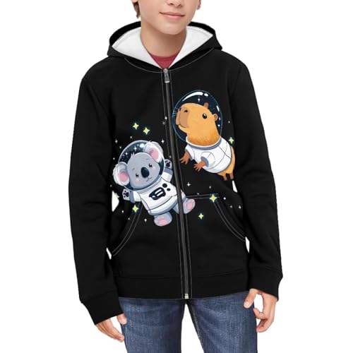 6-16T Teen Boys Zip Up Hoodies Kids 3D Graphic Hoody Sweatshirt Zipper Pullover with Pockets3