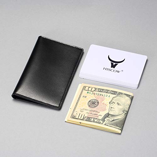 HISCOW Minimalist Thin Bifold Card Holder - Italian Calfskin2
